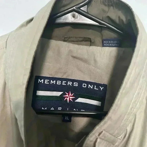 MEMBERS ONLY Mens Large MARINER Jacket Khaki Tan Size XL Long Sleeve - Picture 3 of 6